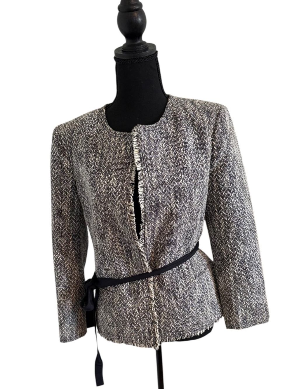 Buttonless Blazer with Belt